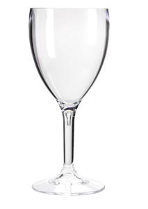 Clear Reusable Plastic Wine Glass 312.5ml - Polycarbonate
