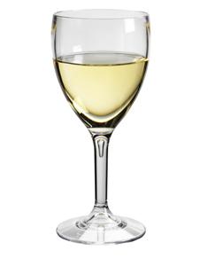 Clear Reusable Plastic Wine Glass 312.5ml - Polycarbonate