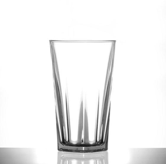 Clear Reusable Plastic Penthouse Tumbler Glass 398ml - Polycarbonate