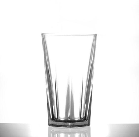 Clear Reusable Plastic Penthouse Tumbler Glass 398ml - Polycarbonate