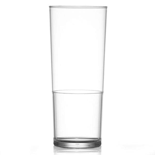 Clear Reusable Plastic Stacking Glass 340ml - Polycarbonate