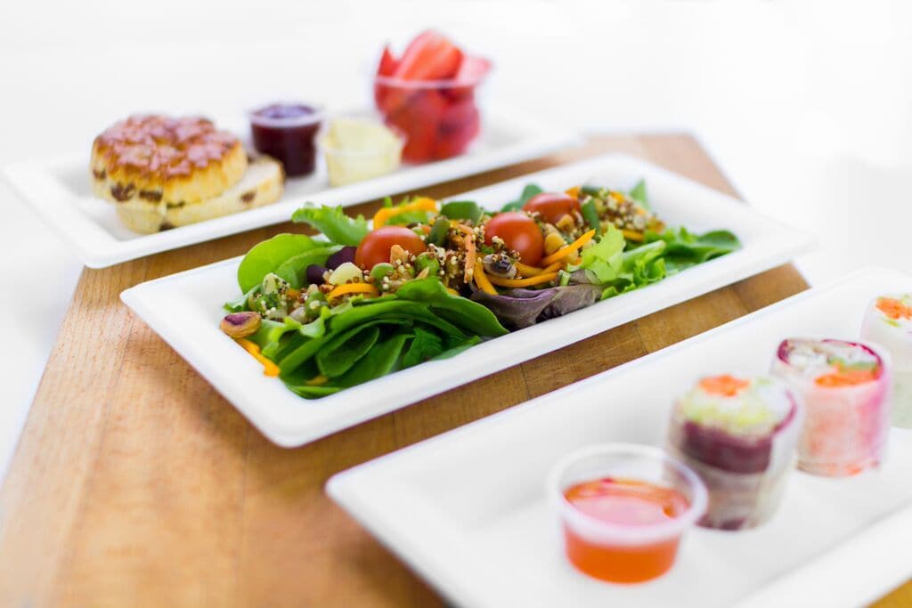 White Compostable Rectangular Side Plate 260 x 130mm