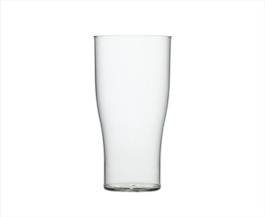 Clear Reusable Plastic Tulip Pint Glass 568ml - Crystal Polystyrene CE/CA Stamped to Rim