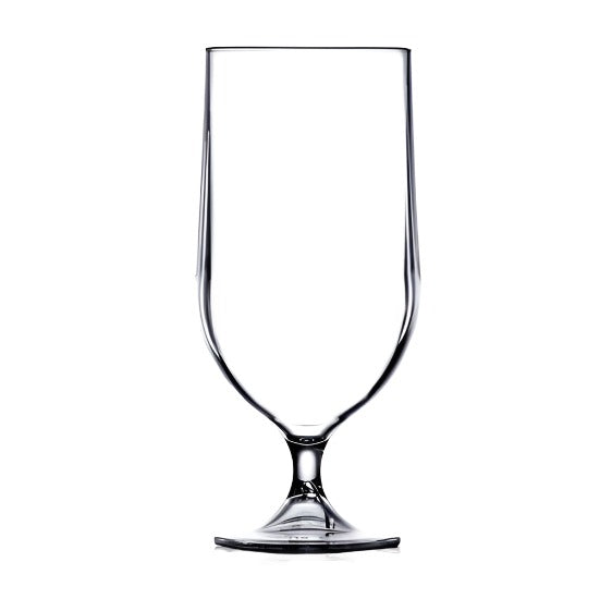 Clear Reusable Plastic Goblet Pint Glass 568ml - Polycarbonate