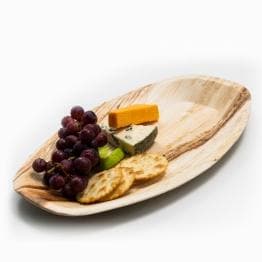 Compostable Large Oval Platter 275 x 430mm - Palm Leaf