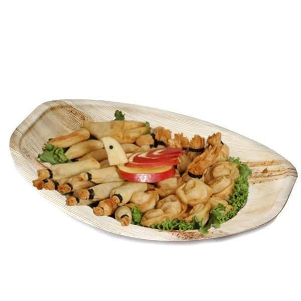 Compostable Large Oval Platter 275 x 430mm - Palm Leaf