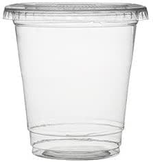 Clear Recyclable Plastic Flat 250ml/300ml Lid - PET