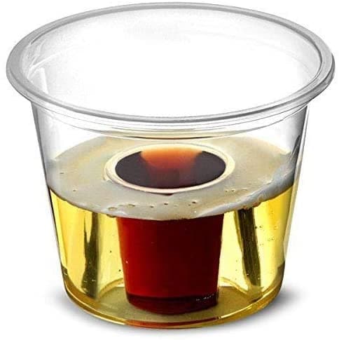 Clear Disposable Recyclable Plastic Bomb Shot Glass 25ml - Polypropylene