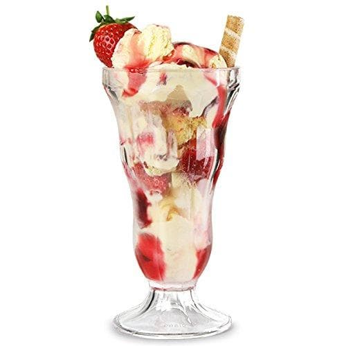 Clear Reusable Plastic Knickerbocker Glory Glass 340ml - Polycarbonate