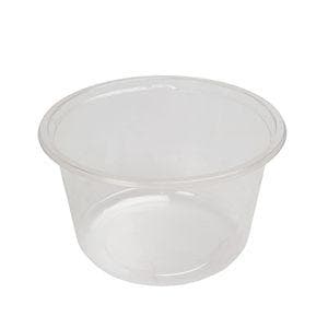 Clear Disposable Recyclable Plastic Tasting Pot and Lid 60ml - Polypropylene