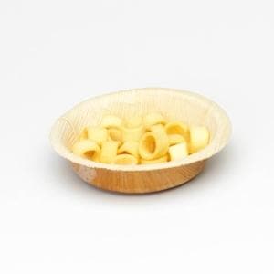 Compostable Round Dipping Bowl 120mm - Palm Leaf