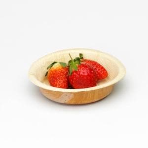 Compostable Round Dipping Bowl 120mm - Palm Leaf