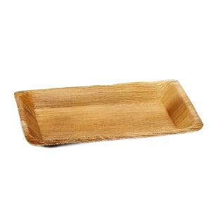 Compostable Rectangular Plate 160 x 240 mm - Palm Leaf