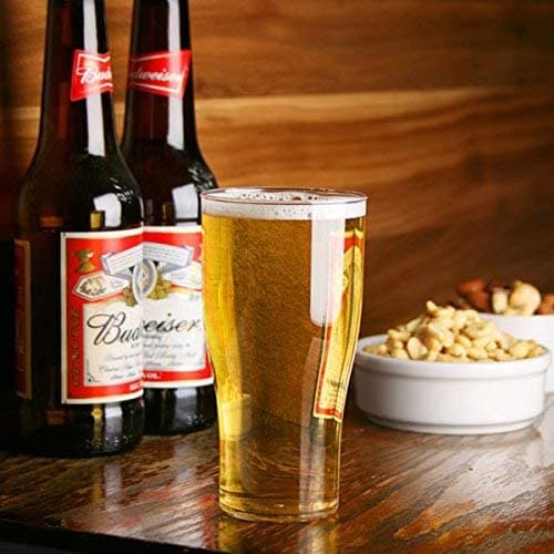 Clear Reusable Plastic Tulip Half Pint Glass 284ml - Nucleated Polycarbonate CE/CA Stamped to Rim