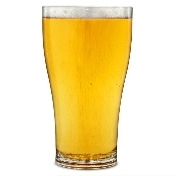 Clear Reusable Viking Plastic Pint Glass 568ml - Nucleated Polycarbonate CE/CA Stamped to Rim