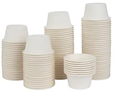 White Compostable Sample Pot 60ml - Reed Pulp