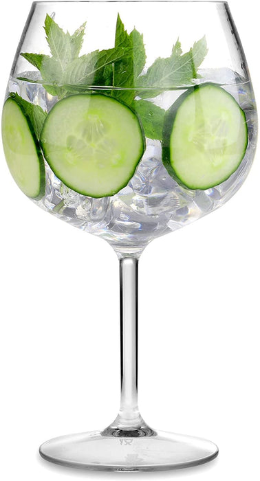 Clear Reusable Plastic Premium Gin Glass 650ml