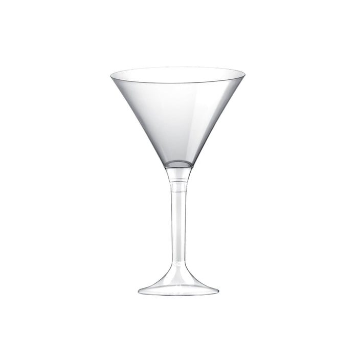 Clear Disposable Recyclable Plastic 2 Piece Cocktail Glass 185ml