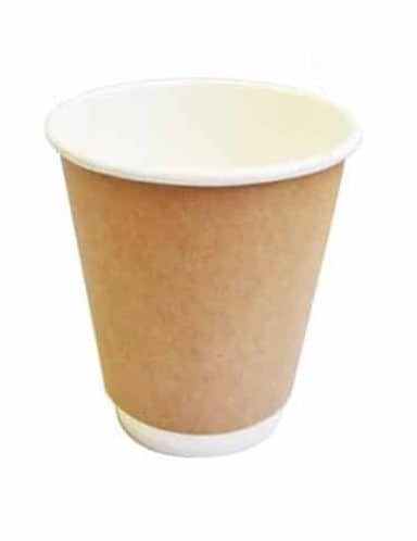 Compostable Double Walled Cup 227ml - Paper & PLA