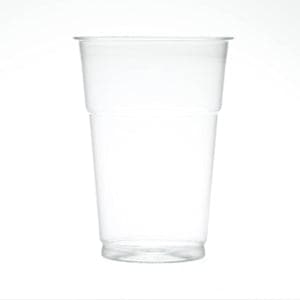 Clear Disposable Recyclable Plastic Pint Glass 568ml - Polypropylene UK CA Stamped to Rim