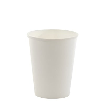 White Compostable Single Walled Cup 354ml Box of 1000.  - Paper & PLA