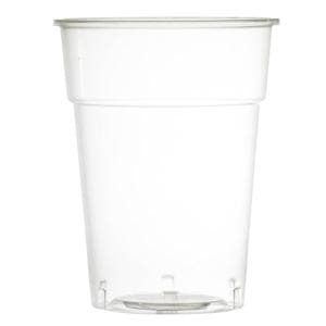 Clear Disposable Recyclable Plastic Pint Glass 557ml - CE Stamped to Rim