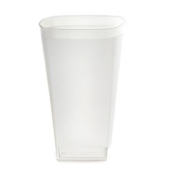 Frosted Disposable Recyclable Square Tumbler Glass 480ml- Polypropylene
