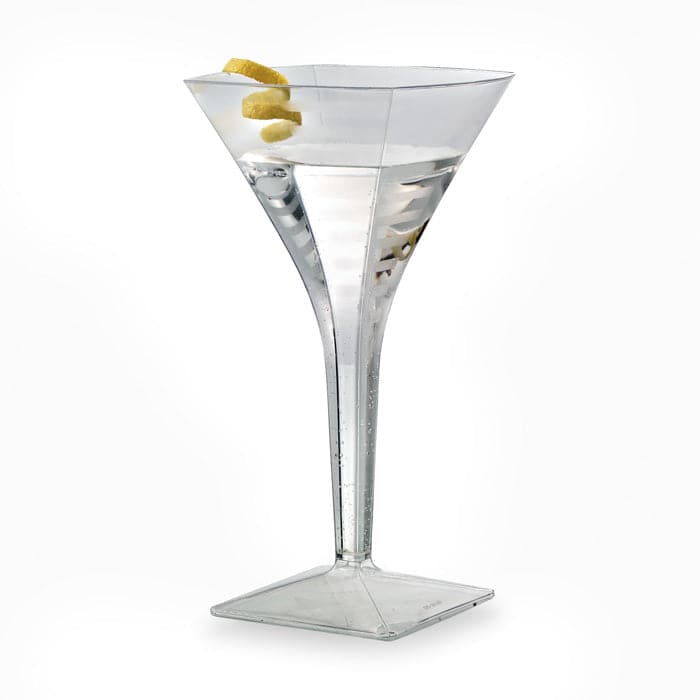 Clear Disposable Recyclable Square Cocktail Glass 260ml