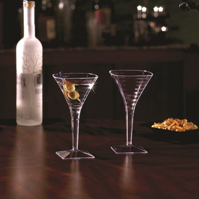 Clear Disposable Recyclable Square Cocktail Glass 260ml