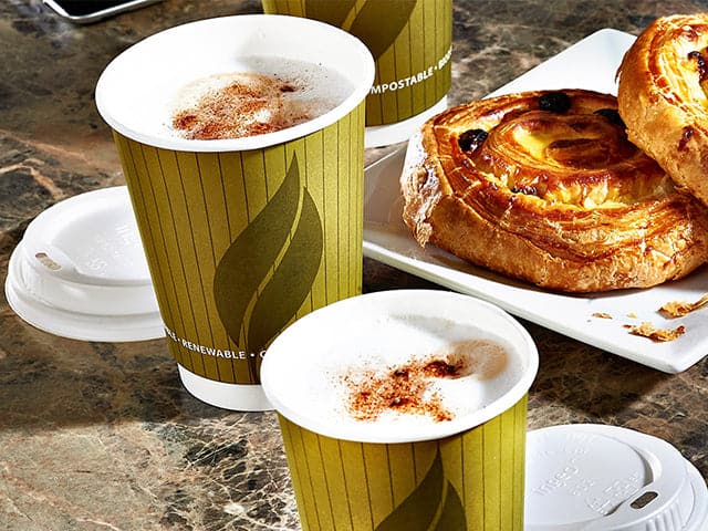 Compostable 12oz Double Wall Cup 340ml - Paper & PLA