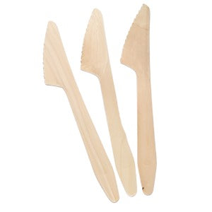 Compostable Wooden Knife 165mm - Wood