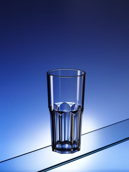 Clear Reusable Plastic Graniti Glass 380ml- Acrylic