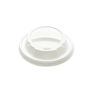 White Disposable Recyclable Plastic Lid 96mm