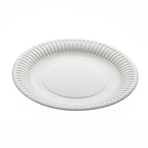 White Disposable Plate 180mm - Paper