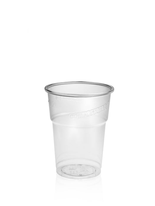 Clear Compostable Plastic Tumbler Glass 250ml - PLA