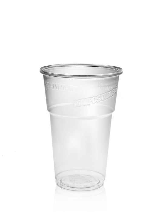 Clear Compostable Plastic Tumbler/Hi Ball Glass 400ml - PLA