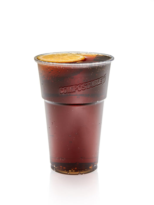 Clear Compostable Plastic Tumbler/Hi Ball Glass 400ml