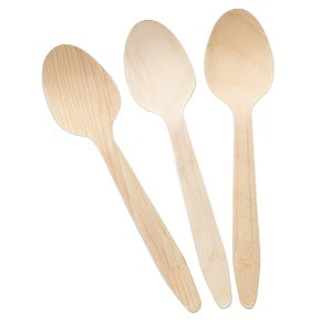 Compostable Wooden Spoon 165mm - Wood