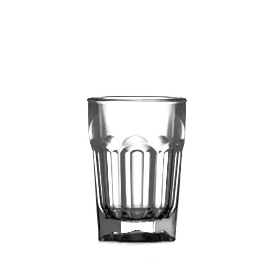 25ml Reusable Plastic Elite Remedy Shot Glass Box of 24 - Polycarbonate CE/CA Stamped to Rim