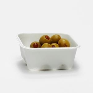 White Recyclable Plastic Bowl 110ml  - RPET