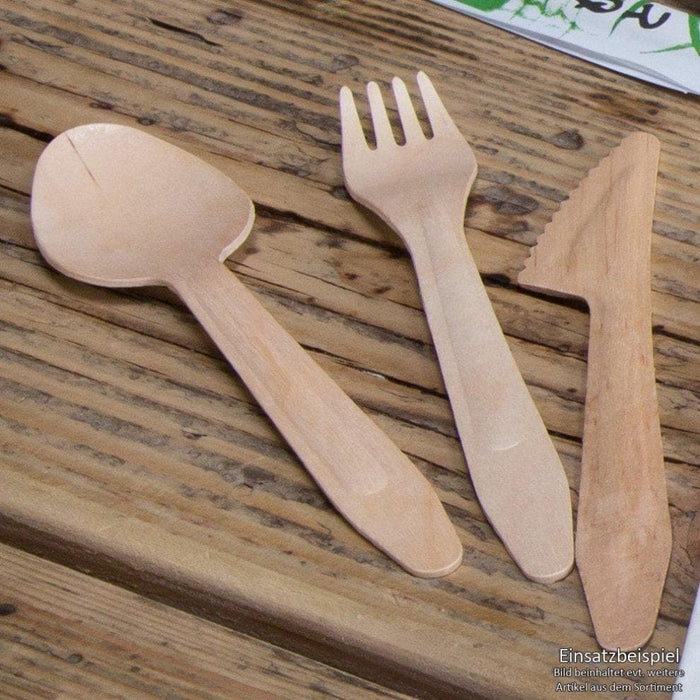 Compostable Wooden Fork 165mm - Wood