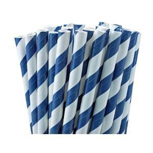 Striped Compostable Paper Straw 195mm Pack of 250