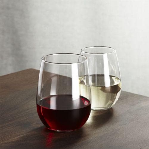 Clear Reusable Plastic Premium Stemless Wine Glass 390ml - Tritan