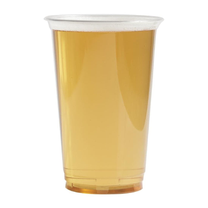 100% Recycled Plastic Pint Glass 568ml - RPET CE Stamped to Rim