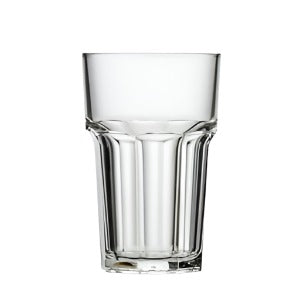 Clear Reusable Plastic Remedy Tumbler Glass 284ml - Nucleated Polycarbonate CE/CA Stamped to Rim