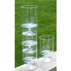 Clear Reusable Plastic Stacking Wine Glass 312.5ml - Polycarbonate UKCA Stamped at 125/ 175 & 250ml