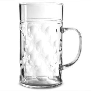 2 Pint Clear Reusable Plastic Stein Beer Glass 1300ml