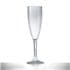 Frosted Reusable Plastic Champagne Flute 190ml - Polycarbonate