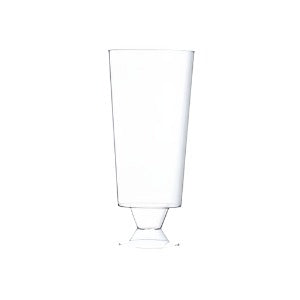 Clear Disposable Recyclable Plastic Short Stemmed Tall Champagne Flute 200ml