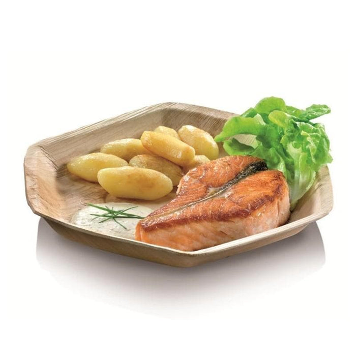 Compostable Hexagonal Plate 240mm - Palm Leaf